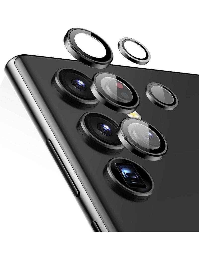 Phone Planet Camera Lens Tempered Glass Protector for Galaxy S22 Ultra, Aviation Aluminum Alloys Protection Cap Scratch Resistant Protector, Compatible with Galaxy S22 Ultra - Image 1