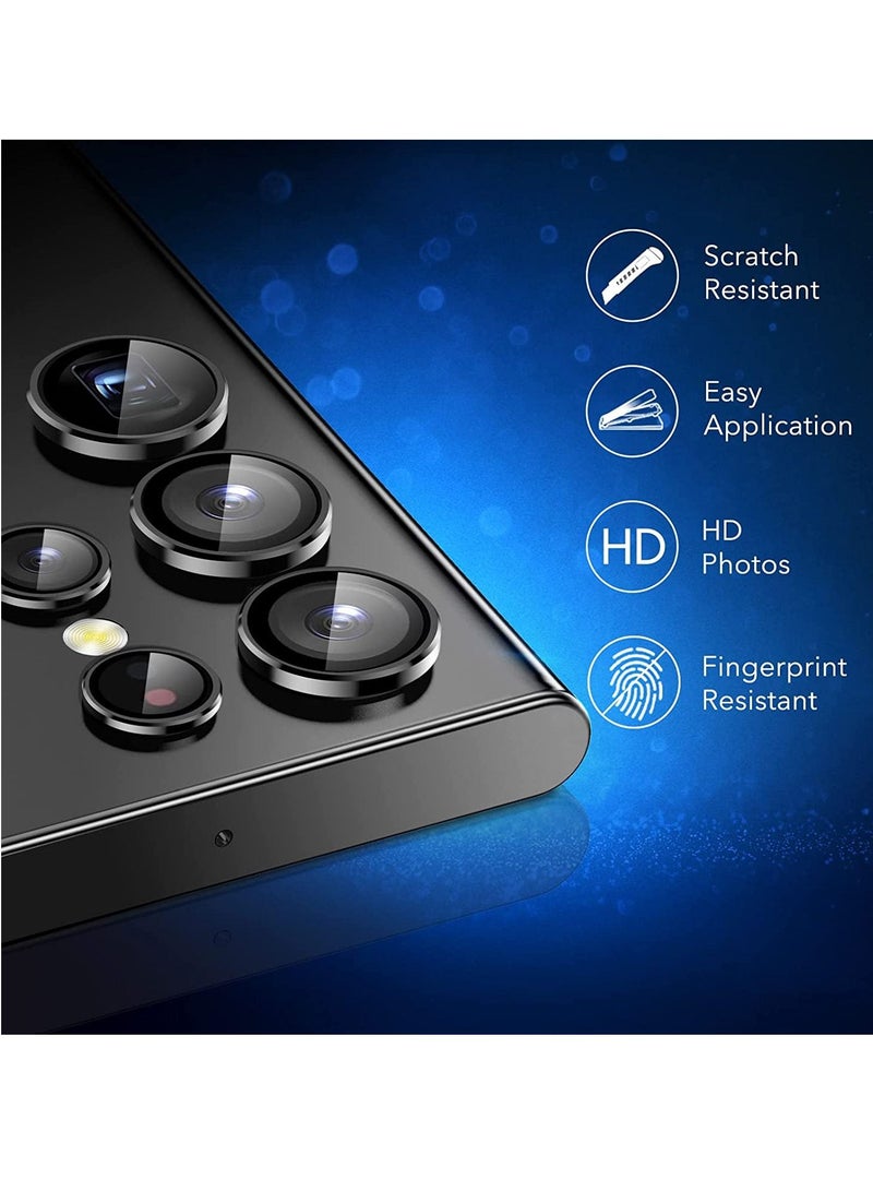 Phone Planet Camera Lens Tempered Glass Protector for Galaxy S22 Ultra, Aviation Aluminum Alloys Protection Cap Scratch Resistant Protector, Compatible with Galaxy S22 Ultra - Image 4