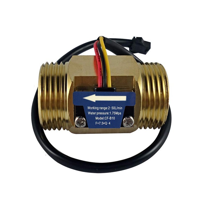 DIGITEN SENSTREE G1" Male Thread Brass Water Flow Sensor, Hall Effect Sensor Flow Meter Flowmeter Counter 2-50L/min - Image 1