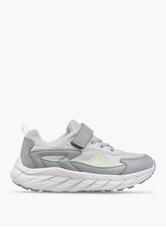Kappa Boys' Logo Detail Sports Shoes with Hook and Loop Closure  - Image 3
