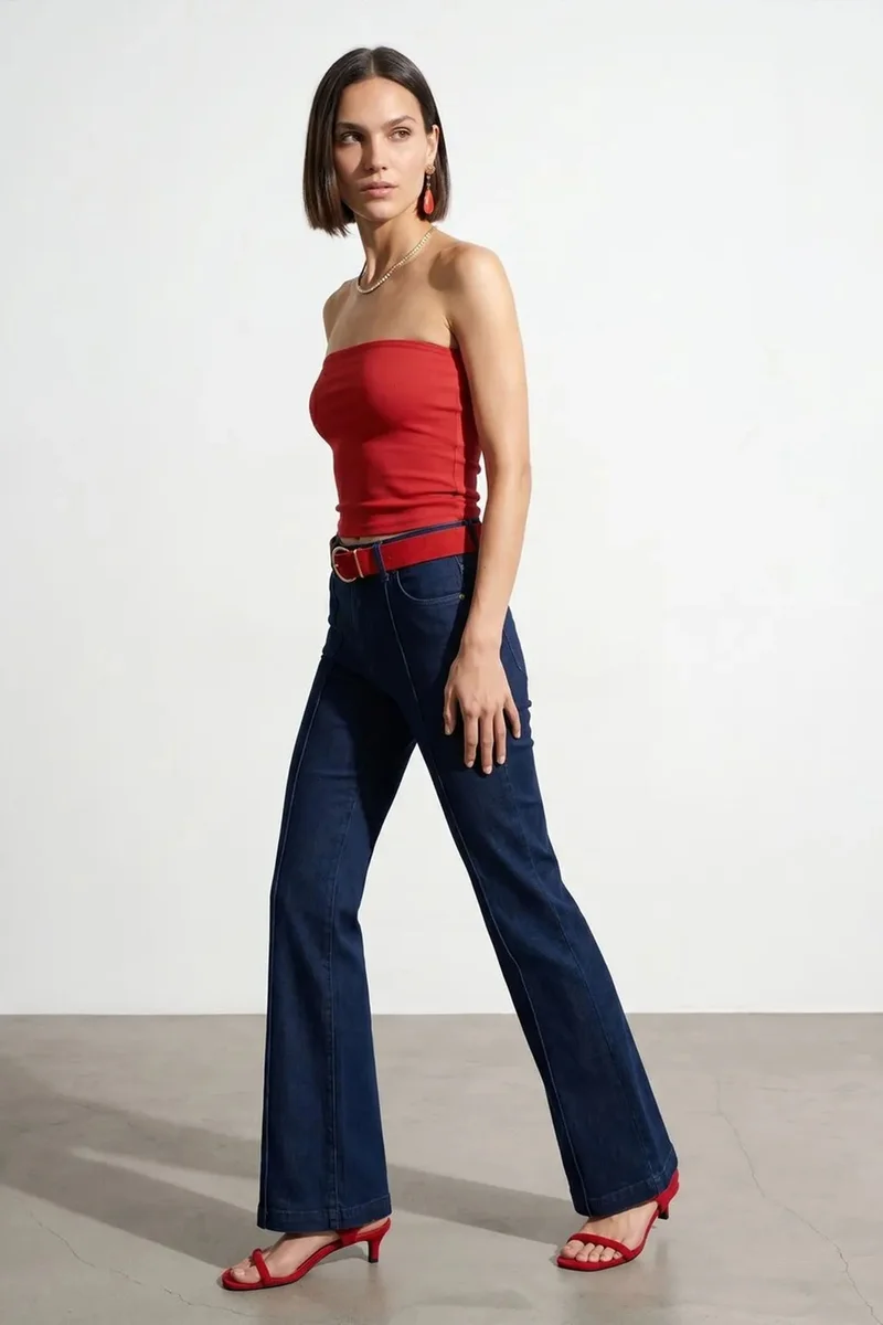 Dilvin Red DILVIN Women’s Strapless Crop Bandeau Top for Women | Best Price UAE