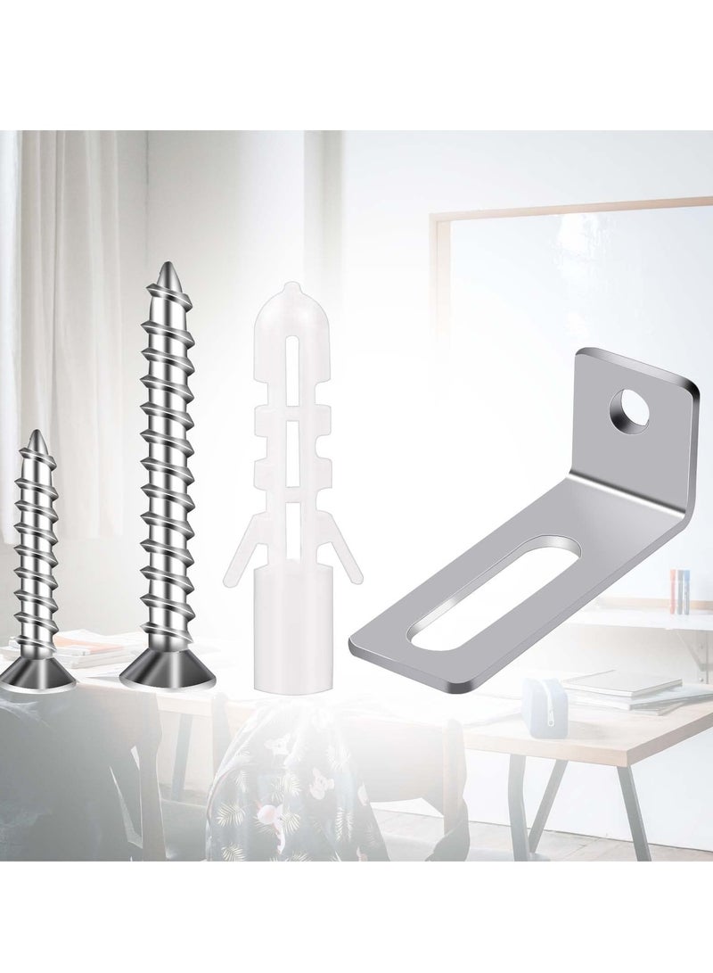 SYOSI 20 Set Whiteboard Mounting Hardware Kit, Wall Hanging Brackets with Hanger Supports, Screws, and Expansion Tubes, Ideal for School and Office Supplies  - Image 3