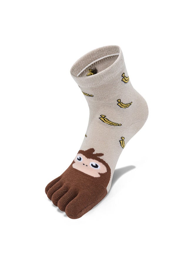 Tfo Sixth Generation Children's Outdoor Five-toe Socks, Shock-absorbing And Wear-resistant Sports Socks For Running And Hiking 2902427 Khaki - Image 1