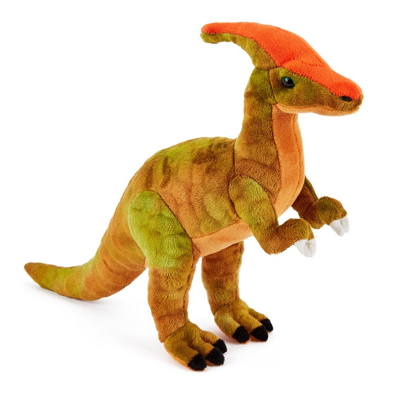 Zappi Co Plush Children's Stuffed Soft Cuddly Plush Toy-Part of Safari Animals Collection, Perfect for Kids (29cm Depth)(Parasaurolophus Dinosaur) - Image 1