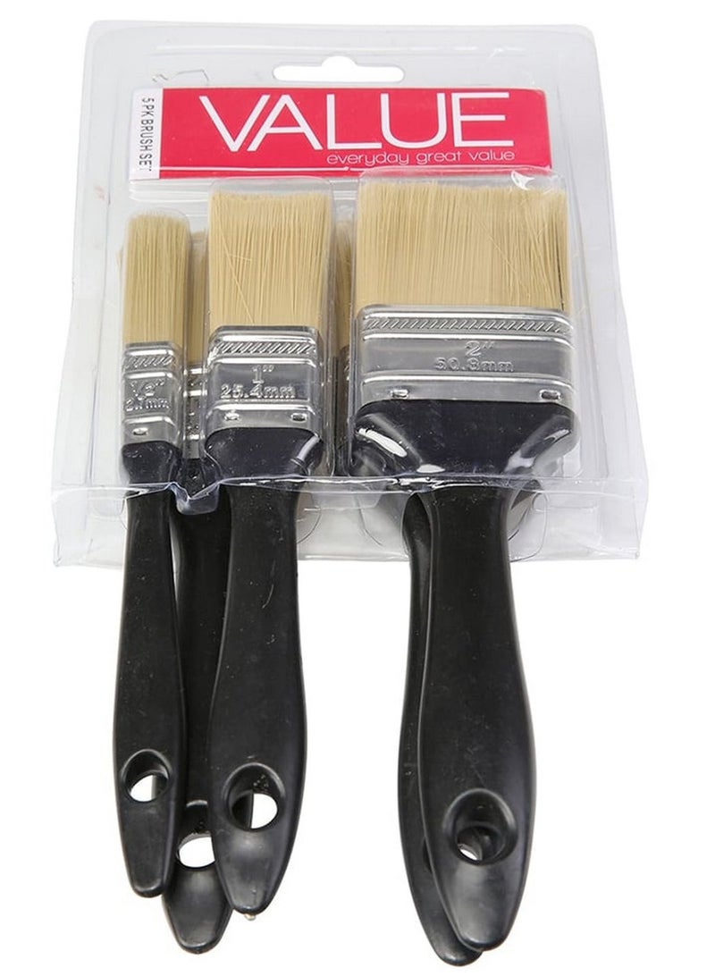 Brush Set Blonde & Black 5 Pcs