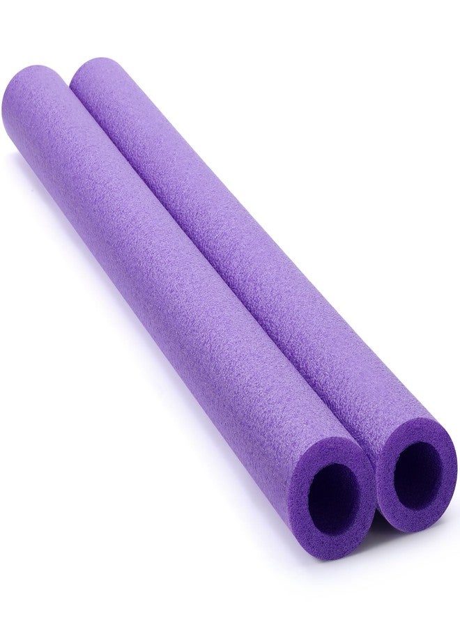 Hanaive 2 Pack Jumbo Pool Noodles 41 Inch x 4.1 Inch Foam Swim Hollow Swimming Noodle Bulk Bright Pool Noodles Floats Heavy Duty for Swimming Floating Craft Projects Decorations(Purple) - Image 1