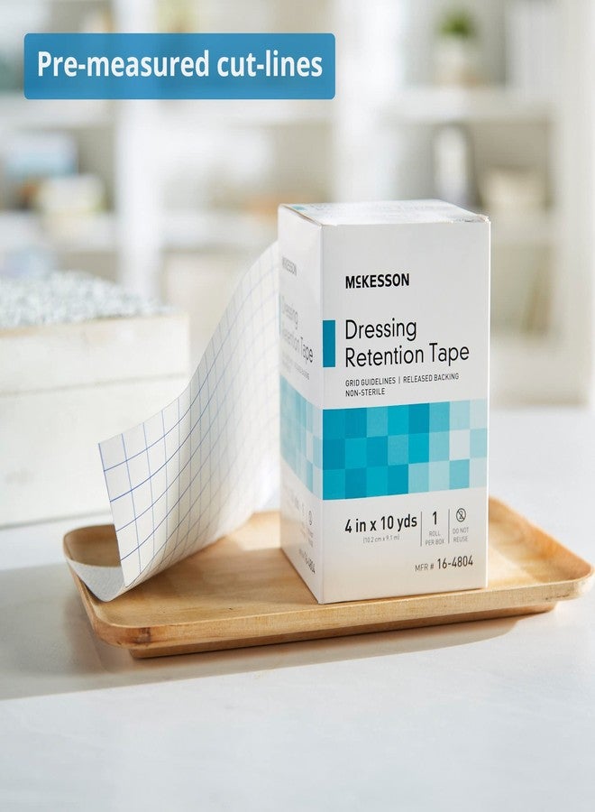 McKesson Dressing Retention Tape, Non-Sterile, Grid Guidelines, 4 in x 10 yd, 1 Roll - Image 2