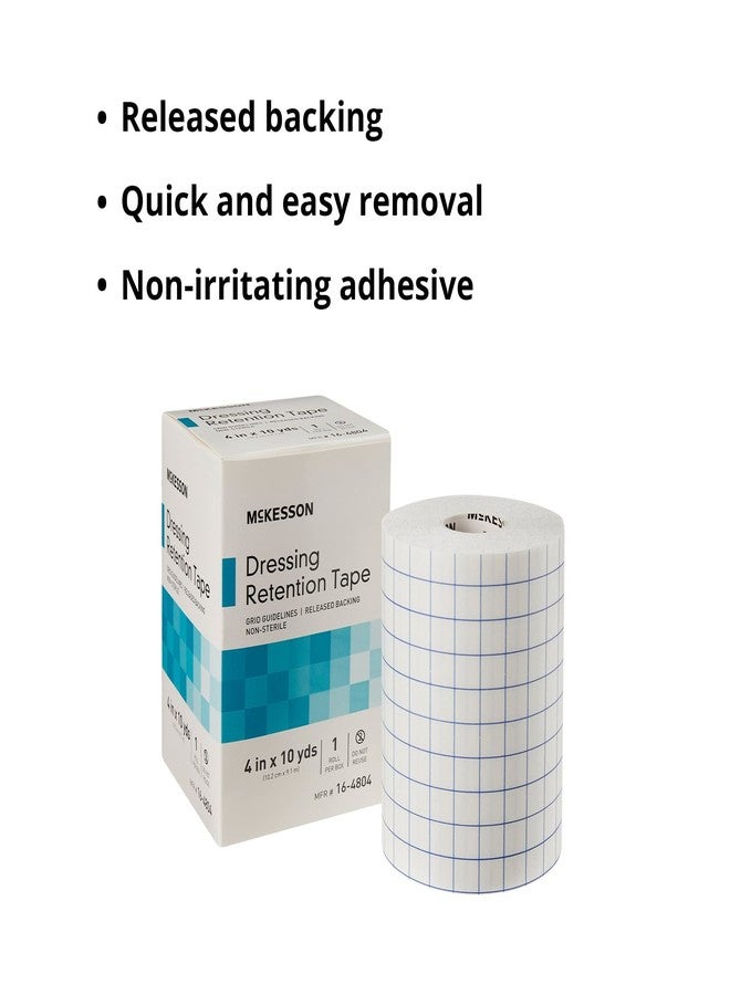 McKesson Dressing Retention Tape, Non-Sterile, Grid Guidelines, 4 in x 10 yd, 1 Roll - Image 4