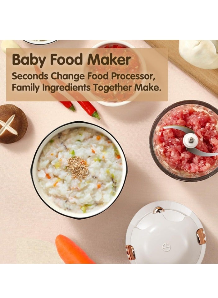 Baby Food Maker, Portable Baby Food Processor, Efficient Food Blender For Baby Food, Food Puree Maker For Vegetable Fruit Baby Food, (1pc, 316 Steel Blades, 8 Leaf Single Cup Single Blades)  - Image 4