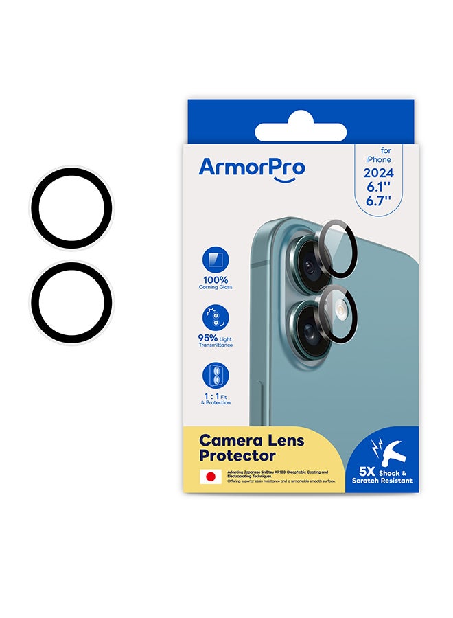 ArmorPro iPhone 16 & 16 Plus, Camera Lens Protector, Transparent Transparent - Image 3