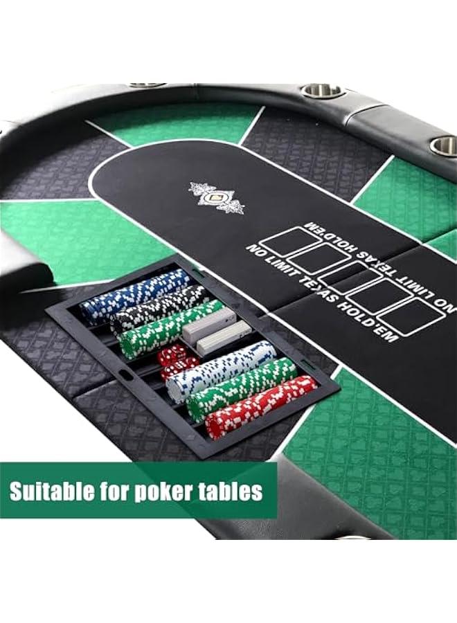 Arabest Poker Chip Tray with 6 Deck Blackjack Shoe and Discard Tray Black Poker Chip Dealer Holder Card Shoe Black Plastic Jack Dispenser Table Set for Casino Game Party Accessories - Image 5