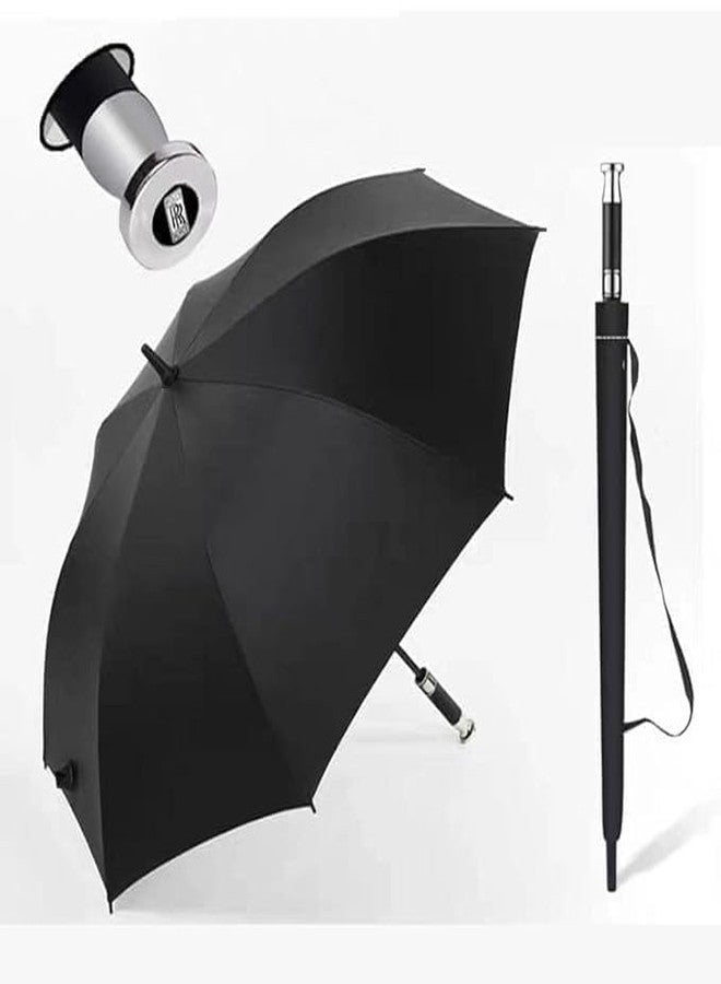 JAMBUVANTI® Auto Open/Close Button Umbrellas for Rain Windproof| Large Rain Protection umbrella withNonSlip Handle for Men,Women,and Kids|Double Layer Cloth Stylish Long Stick umbrella Cover (Luxury Long) - Image 2