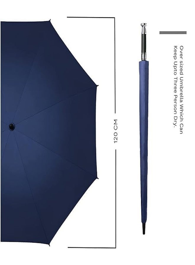 JAMBUVANTI® Auto Open/Close Button Umbrellas for Rain Windproof| Large Rain Protection umbrella withNonSlip Handle for Men,Women,and Kids|Double Layer Cloth Stylish Long Stick umbrella Cover (Luxury Long) - Image 3