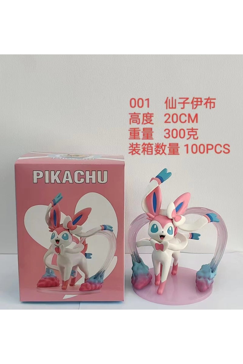 with box 01 New Pokemon Sylveon Umbreon Leafeon Figure Toys 17cm