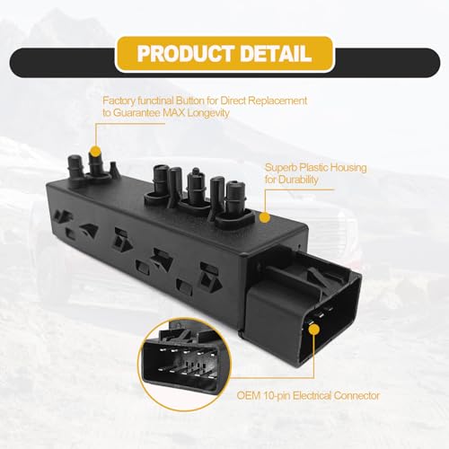 KEVWR Front Right Passenger 8 Way Power Seat Control Adjustment Switch Compatible with 2007-2013 GMC Sierra Yukon Chevrolet Avalanche Silverado Suburban Buick Lacrosse Cadillac CTS DTS, Replace 12451498 - Image 5
