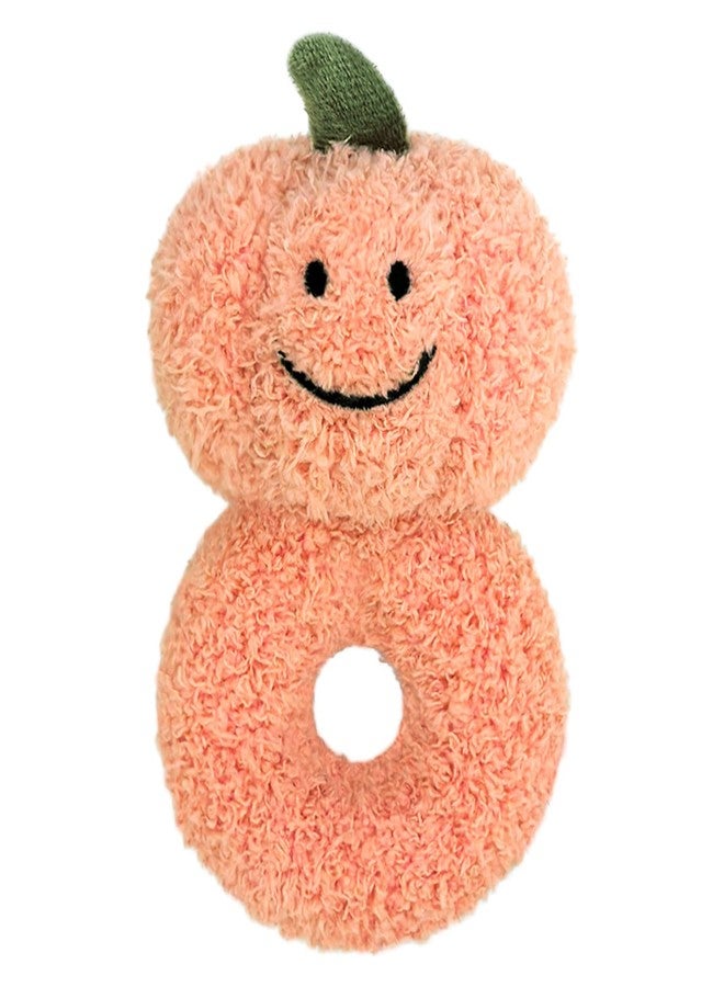 Doindute Baby Pumpkin Soft Rattle Toy, Plush Pumpkin Infant Shaker Rattle Easy-Grasp Stuffed Animal Toy, Gifts for Newborns Babies Toddlers Boys Girls, Orange, 6 Inches - Image 1
