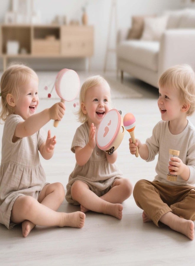 Vanplay Musical Toys for 2 3 Year Old Girl Birthday Gifts, Wooden Montessori Toys for 2 Year Old, 8 in 1 Musical Instruments for Toddlers with Drum/Hand Bells/Flute/Maracas, Preschool Toys for Baby 18+ Months - Image 5