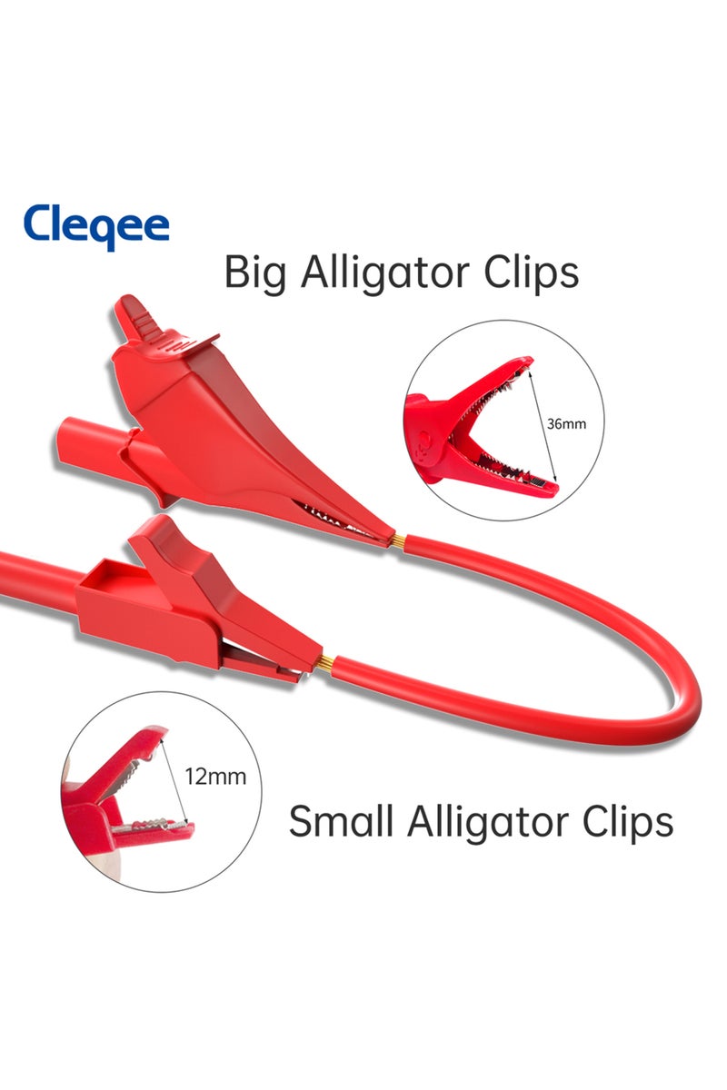 erorex Cleqee P1925 Silicone Multimeter Test Leads Kit Test Probes Set Alligator Clips Quick Test Hook C... - Image 3