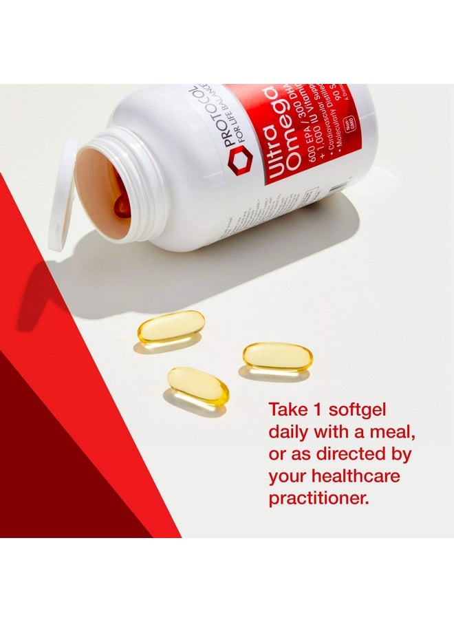 Protocol For Life Balance - Protocol Ultra Omega 3D Fish Oil Dha 300Mg Epa 600Mg Vitamin D3 1000 Iu Lemon 90 Softgels - Image 1