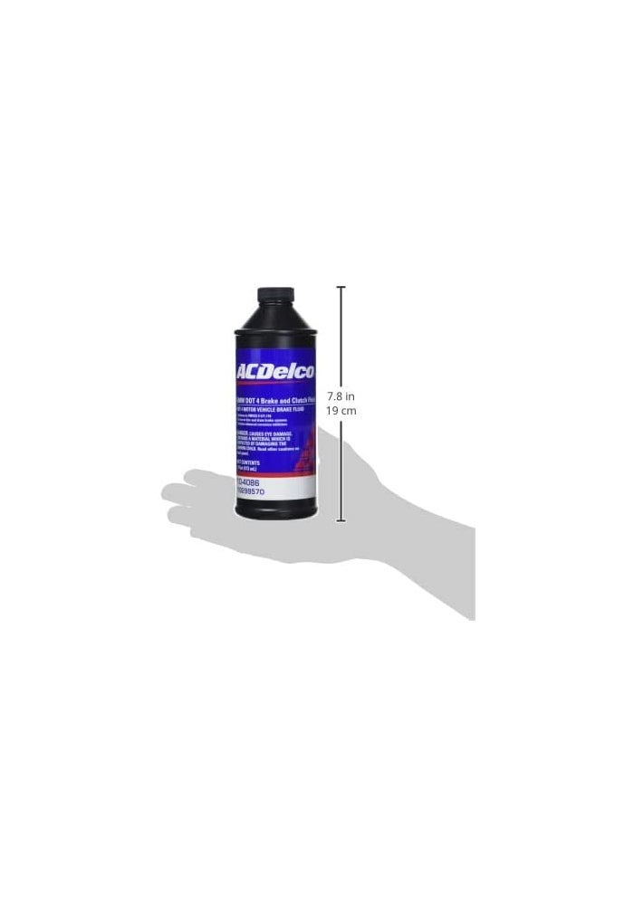 ACDelco DOT 4 Hydraulic Brake and Clutch Fluid - 16 oz - Image 5