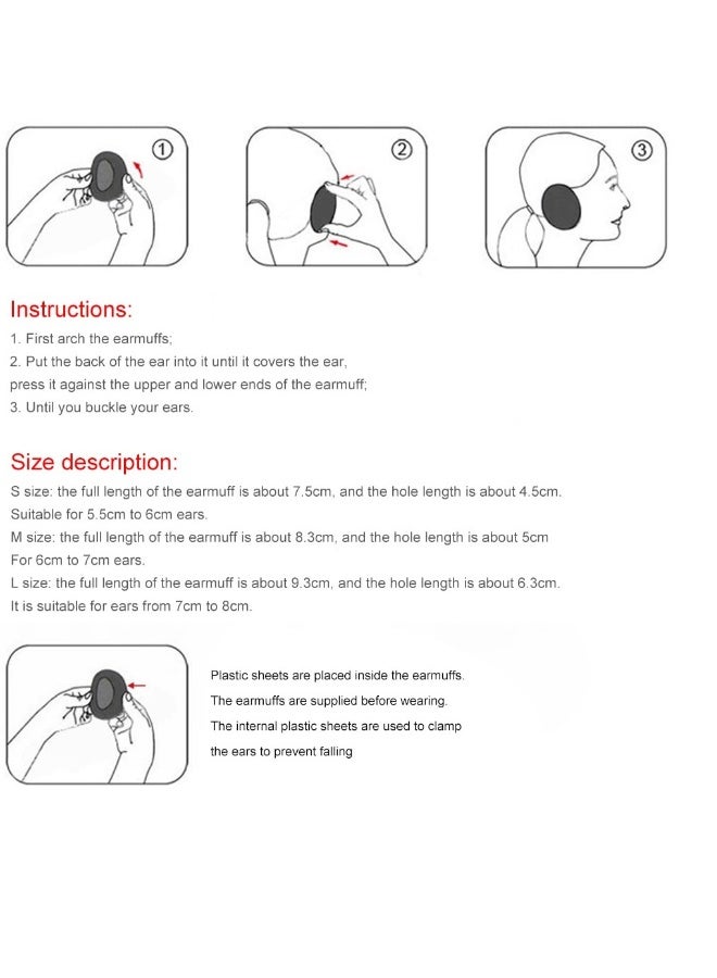 Fleece Ear Muffs, 3 Pairs Windproof Bandless Ear Warmers for Men Women - Image 3