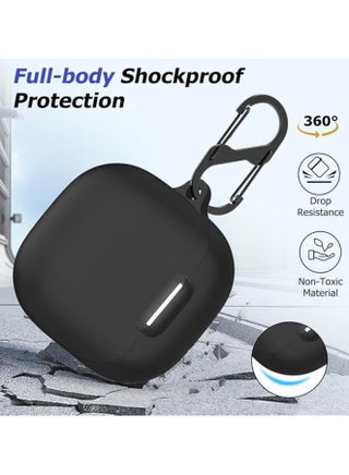 Compatible with Anker Soundcore Liberty 4 NC Case Cover, Soft Silicone Shockproof Protective Case Skin for Soundcore Liberty 4 NC Wireless Earbuds (Black) - view 3
