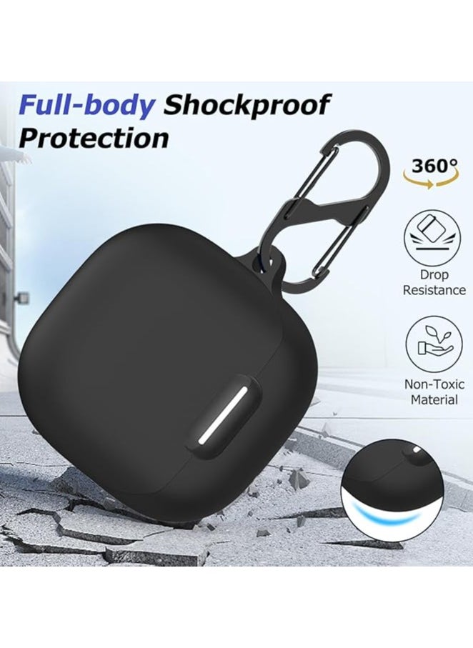 Generic جراب متوافق مع Anker Soundcore Liberty 4 NC، جراب واقٍ ناعم من السيليكون المقاوم للصدمات لسماعات الأذن اللاسلكية Soundcore Liberty 4 NC (أسود)  - Image 3