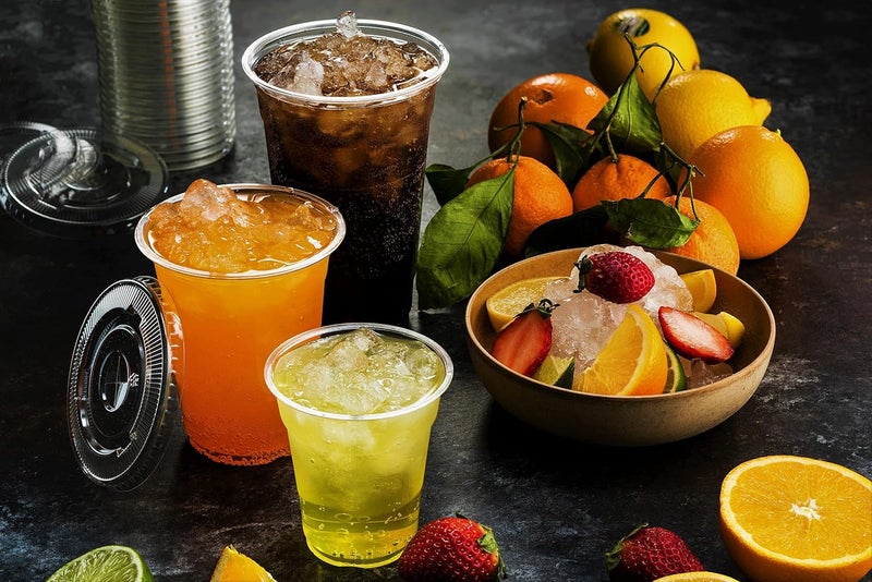 Green Direct Clear Cups With Lids / 8 oz. Clear Plastic Cups with Lids/Clear Disposable Cups/Ice coffee cups & Bubble Boba Tea Cups/Cup with Lid for Cold Drinking & Smoothie Pack of 100 - Image 4