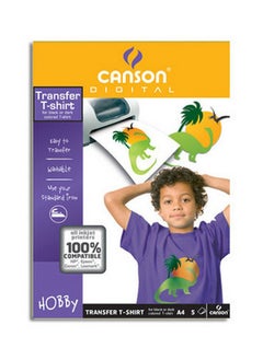 CANSON T Shirt Transfer Film A4 For Black & Dark Colors 5 Sheets 