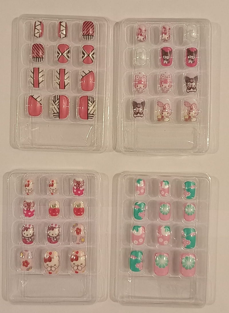 مجموعة أظافر اصطناعية لاصقة متعددة الأشكال والالوان - Image 2