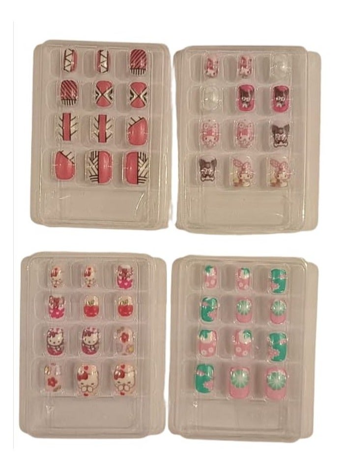 مجموعة أظافر اصطناعية لاصقة متعددة الأشكال والالوان - Image 1