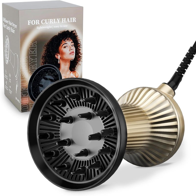 Bautia Diffuser Hair Dryer for Curly Hair, Hair Dryer Diffuser for Blow Dry and Volumizing, Lightweight Curly Hair Diffuser Easy to Use - Image 1