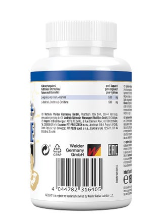 Arginine Plus Ornithine 4.000 Powerful Amino Acid Complex for Oxide Production And Muscle Recovery - 180 Capsules - view 3