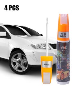 HY 4 Pcs White Touch Up Paint Pen for Cars, Car Paint Scratch Repair, Two-In-One Car Touch Up Paint Fill Paint Pen, Quick & Easy Solution for Deep and Minor Scratches  - Image 1