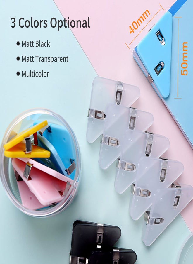KW-trio Paper Clamp Binder Clips Colored Multifunction Easel Binder Desktop Office Organizer for Photo File Students School Office Home Supply 5pcs/Box - Image 3