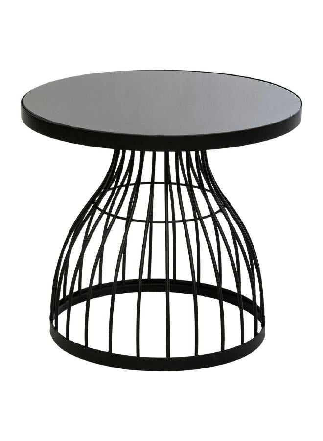 لوفت كوشي، طاولة جانبية، دائرية، أبعاد 55×48.5 سم، زجاج دخاني مع إطار من الحديد - 166619 - Image 2