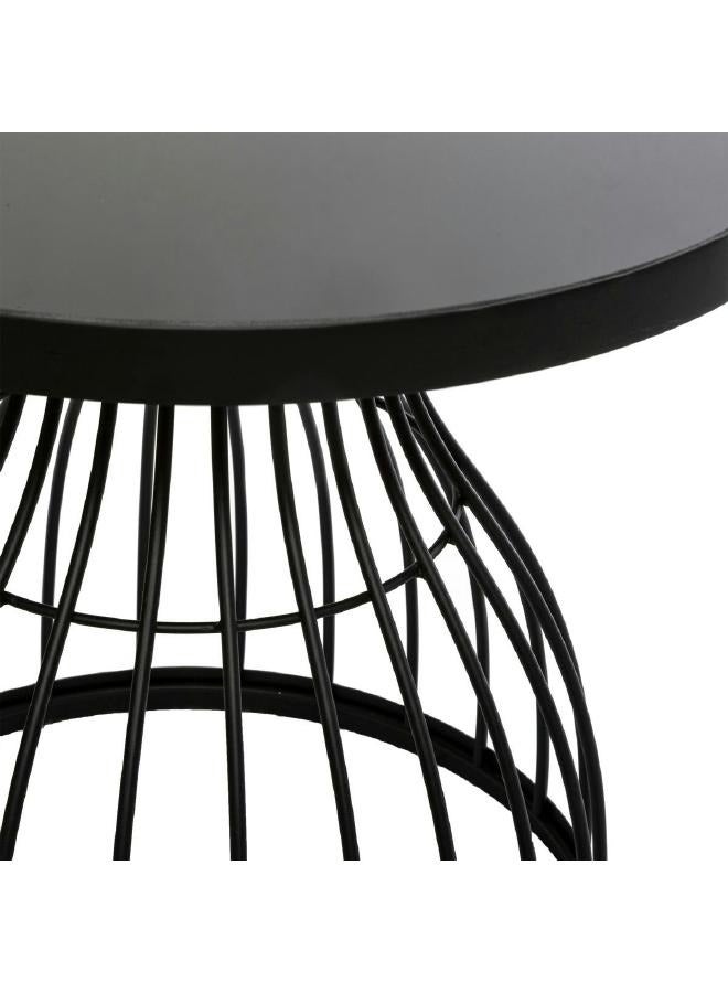 لوفت كوشي، طاولة جانبية، دائرية، أبعاد 55×48.5 سم، زجاج دخاني مع إطار من الحديد - 166619 - Image 4