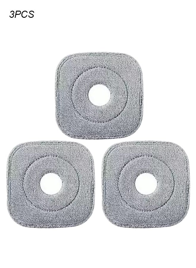 ROEIEIS 3-Pack Mop Cloth Replacement Refills, Cotton Pads for Flat Floors, Wet & Dry Household Cleaning (3-Piece Set) 