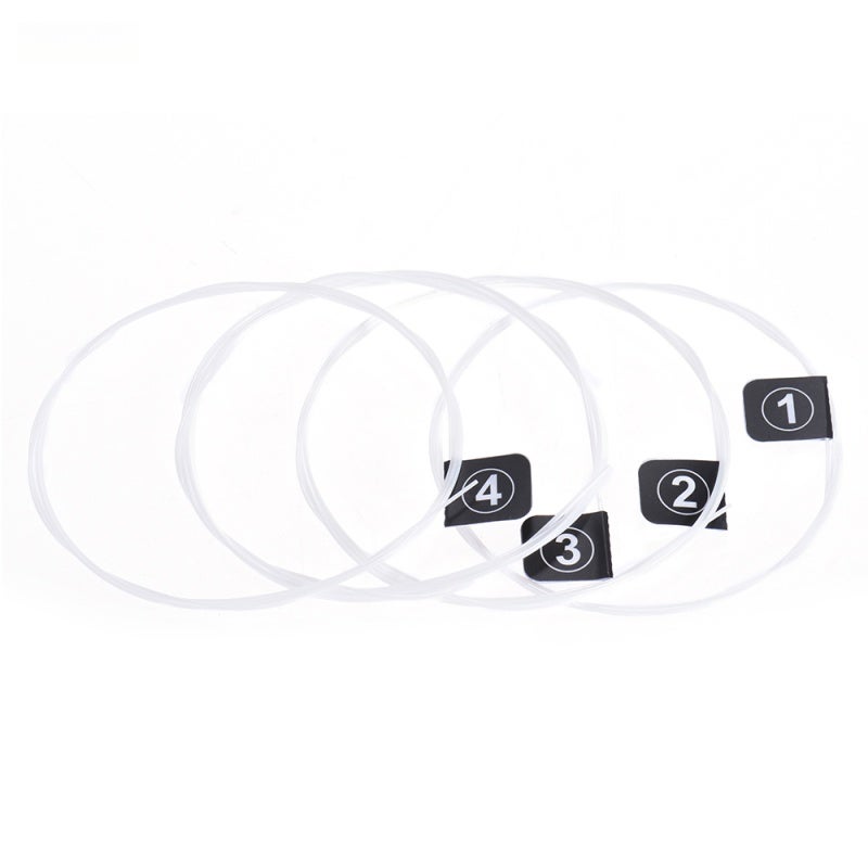 Ukulele Strings: 4-Piece Carbon Fiber Coated Set, Hard Tension, Durable Nylon Polyester Core - Smooth Comfortable Feel, Clear Bright Tone for Beginner And Professional Ukulele String Replacement - Image 5