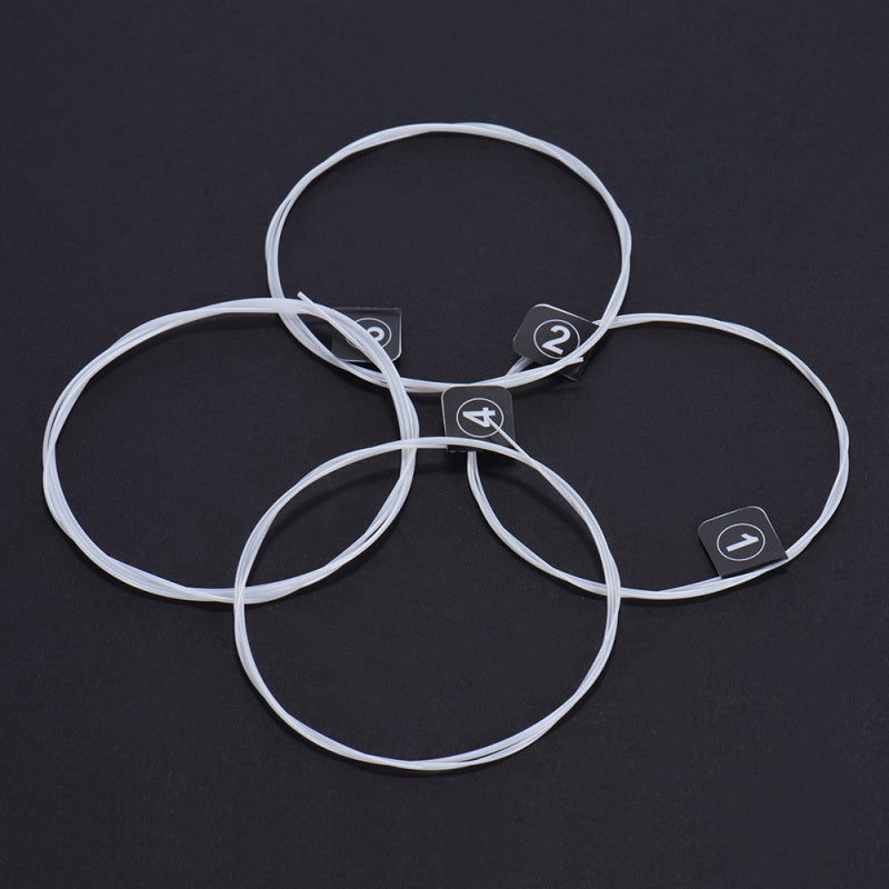 Ukulele Strings: 4-Piece Carbon Fiber Coated Set, Hard Tension, Durable Nylon Polyester Core - Smooth Comfortable Feel, Clear Bright Tone for Beginner And Professional Ukulele String Replacement - Image 4