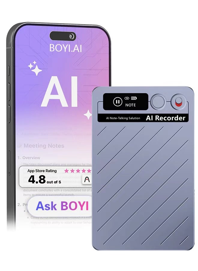 AL RAID AI Voice Recorder, App Control, Transcribe & Summarize Empowered by Chat GPT, Support 118 Languages, 64GB, Audio Recorder for Calls, Meetings, Interviews - Image 1