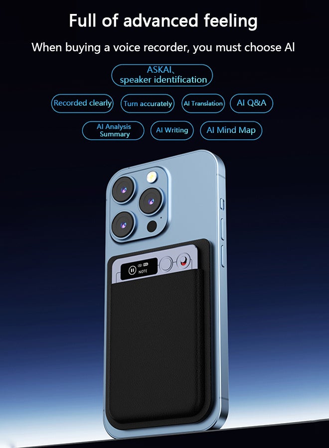 AL RAID AI Voice Recorder, App Control, Transcribe & Summarize Empowered by Chat GPT, Support 118 Languages, 64GB, Audio Recorder for Calls, Meetings, Interviews - Image 3