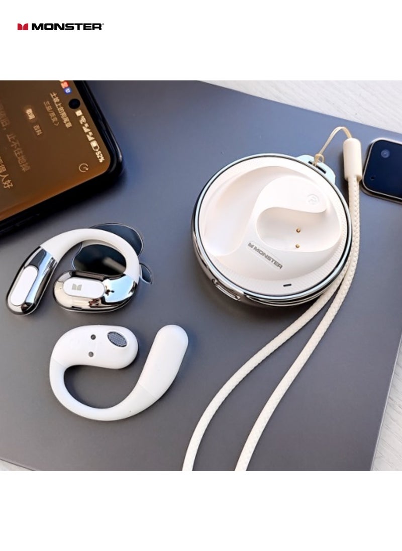 Monster Monster AC330 Bluetooth Earbuds – Open-Back Design, IPX5 Waterproof, 24-Hour Battery Life, Noise-Canceling, Low Latency for Sports and Outdoor Activities  - Image 3