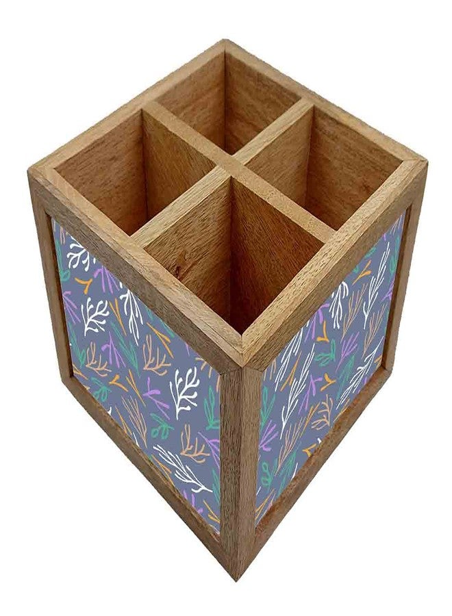 Nutcase Wooden Cutlery Stand Holder Silverware Caddy Spoons Forks Knives Organizer for Dining Table & Kitchen -Made in India-Spoons NOT Included - Beautiful Twigs - Image 3