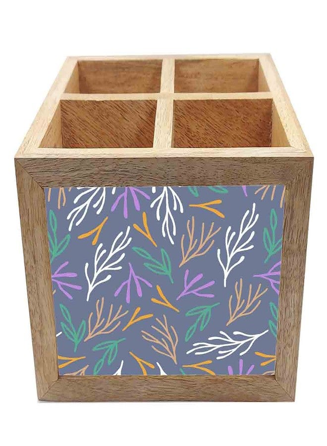 Nutcase Wooden Cutlery Stand Holder Silverware Caddy Spoons Forks Knives Organizer for Dining Table & Kitchen -Made in India-Spoons NOT Included - Beautiful Twigs - Image 4