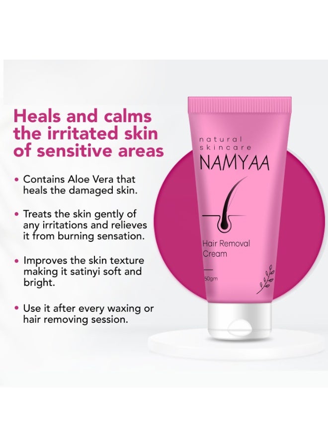 Namyaa Intimate Serum Combo  |Namyaa Hair Removal Cream 60gm (Pack Of 2)& Haldi Chandan Intimate Seurm 100ml (Pack Of 2) |For Women Intimate Area| - Image 3
