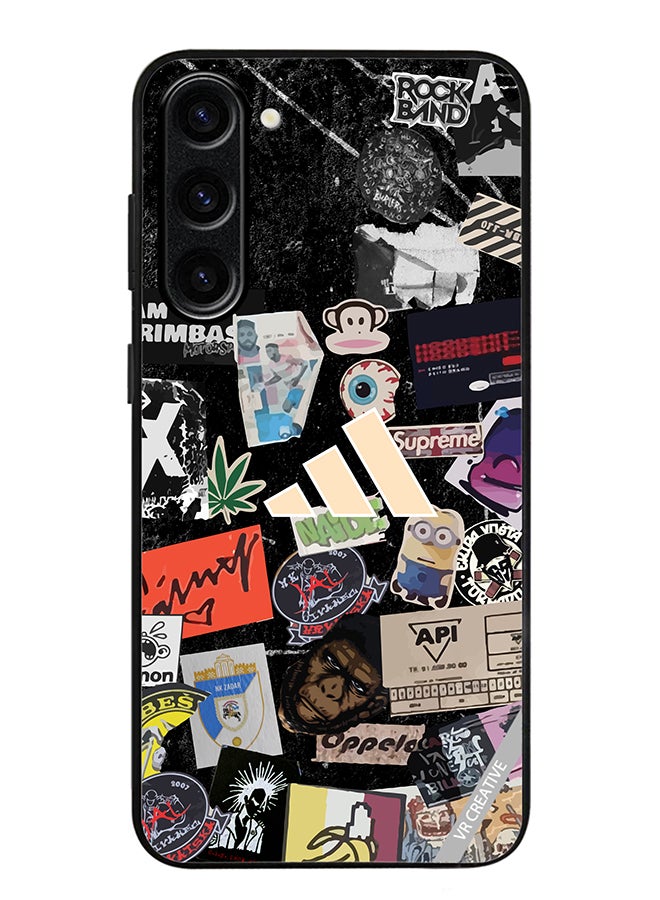VR CREATIVE Protective Case Cover For Samsung Galaxy S24 Adidas Stickers Design Multicolour - Image 1