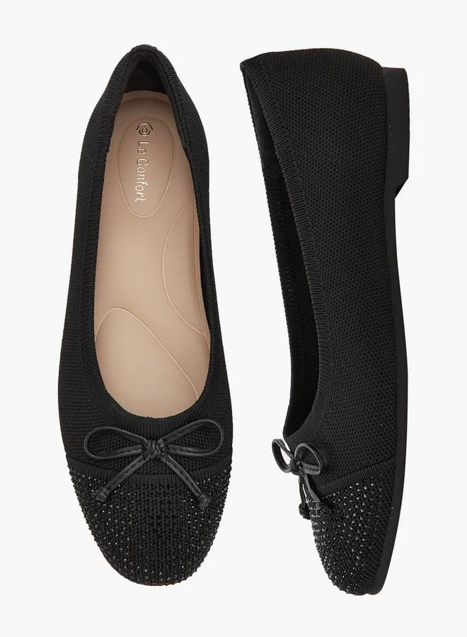 لو كونفورت Women Embellished Bow Accent Ballerina Shoes