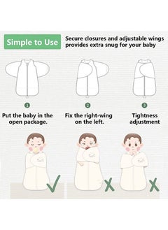 Bebiland Baby Swaddle Wrap with Zipper and Adjustable Wings 100% Breathable Cotton Sleep Sack for 0-12 Months Newborn Baby  - Image 4