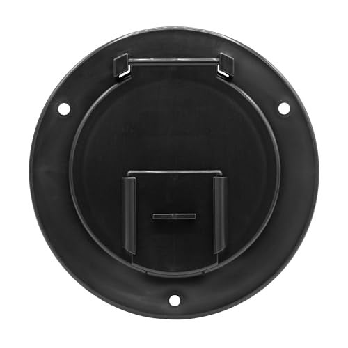 Halotronics RV 5-inch Round Electric Cable Hatch for 30 and 50 Amp Cords (Black) - Image 5
